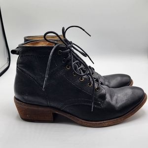 Frye black Chelsea lace up boots